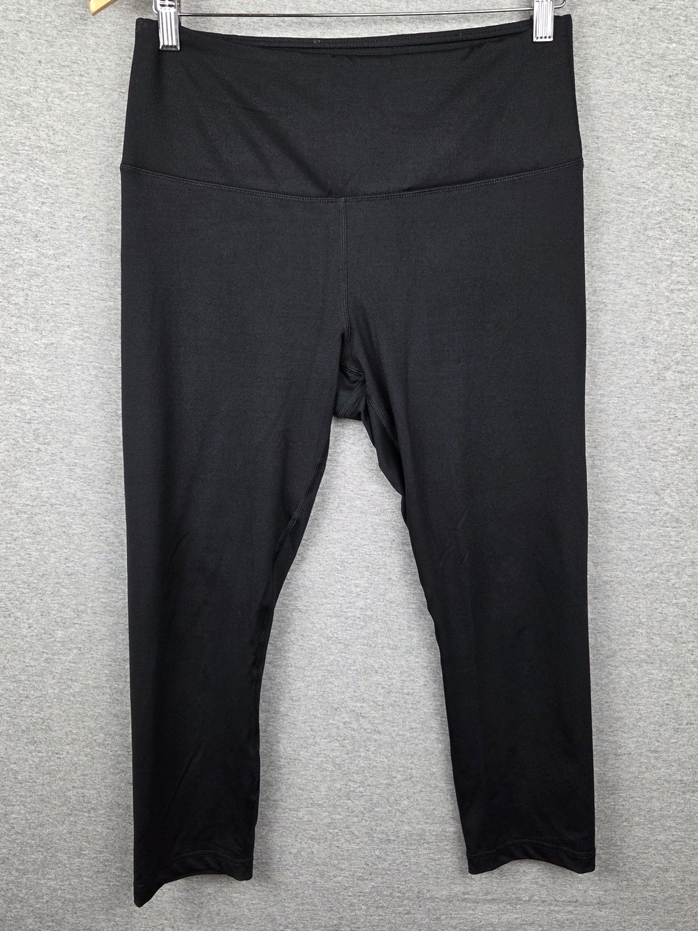 Women's Velocity Large Black Ankle Leggings Pull On Elastic Waist